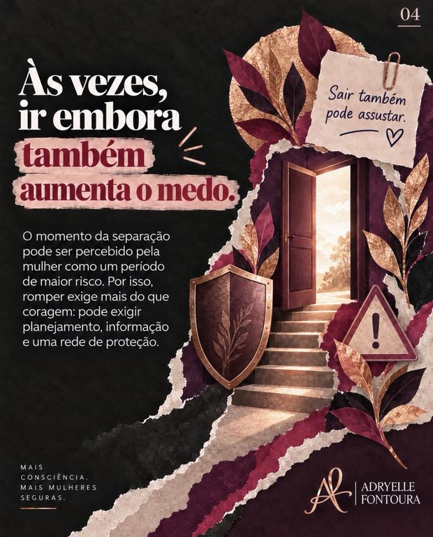 4. Às vezes, ir embora também aumenta o medo. O momento da separação pode ser percebido como um período de maior risco.