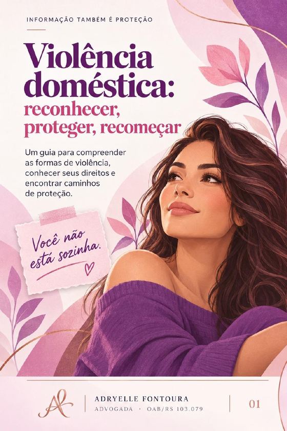 Página 1 de 16 da cartilha Violência doméstica: reconhecer, proteger, recomeçar