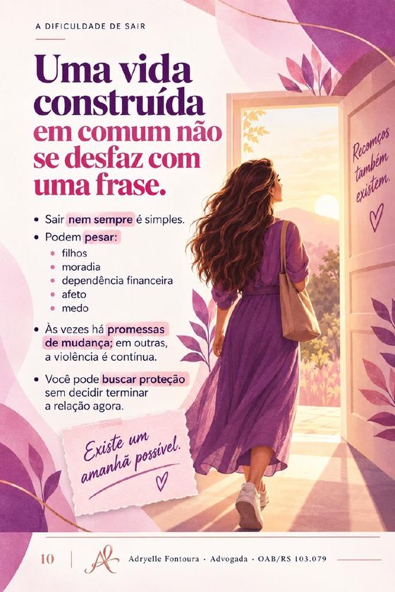 Página 10 de 16 da cartilha Violência doméstica: reconhecer, proteger, recomeçar